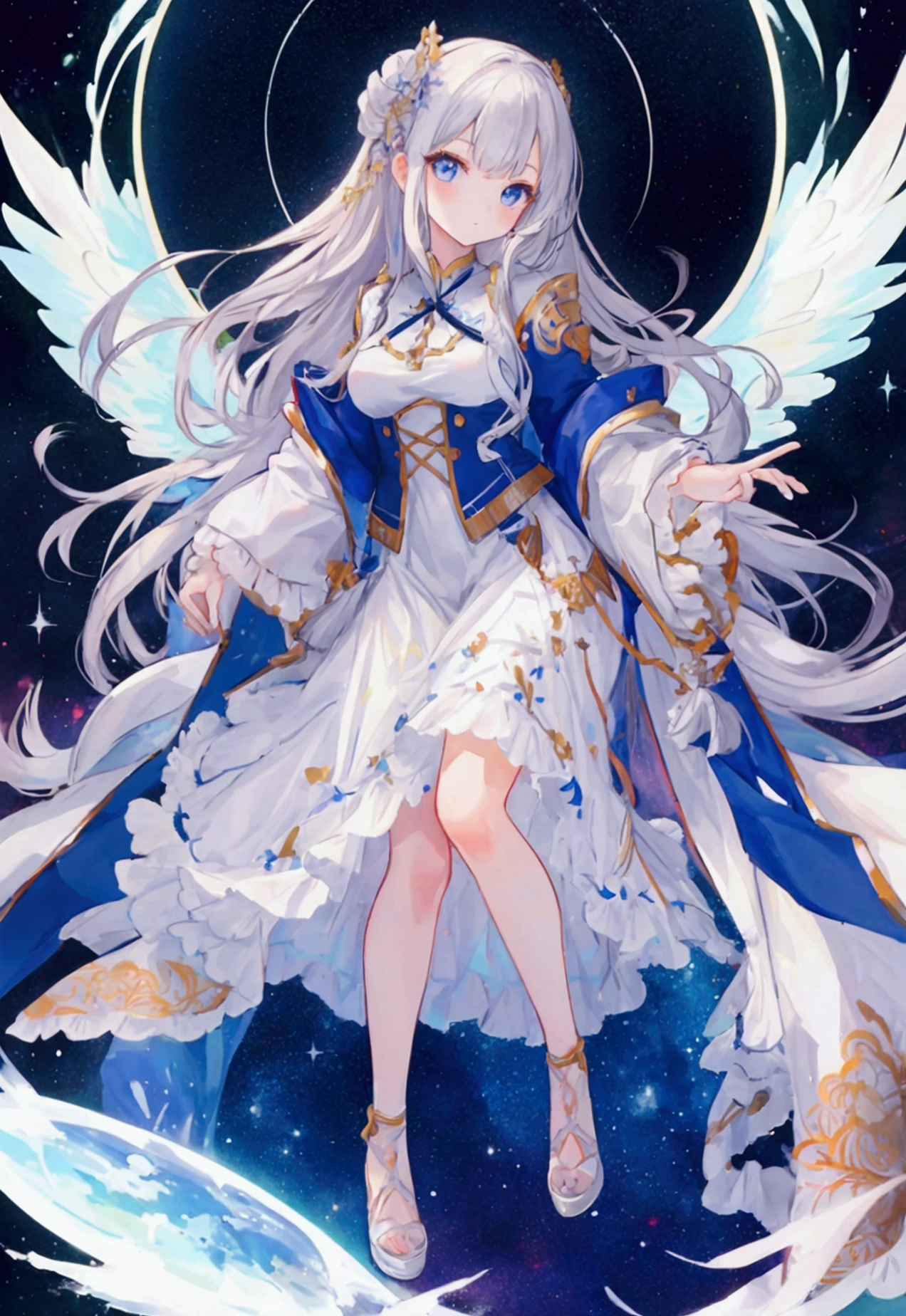 Highest quality、Full-body portrait、girl、An illustration