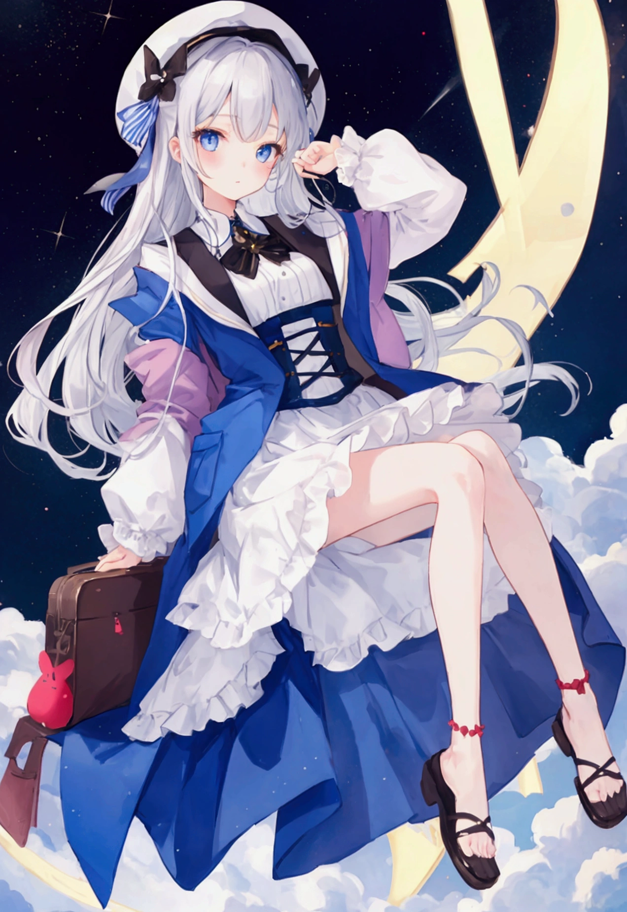 Highest quality、Full-body portrait、girl、An illustration