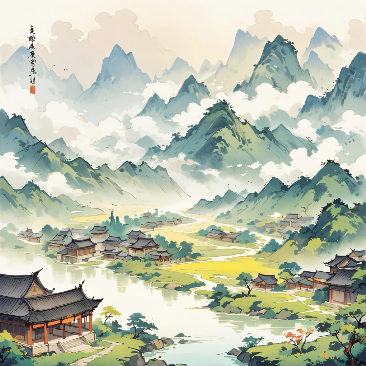 Far above the Yellow River among the white clouds.An isolated city in Wanren Mountain.Why should the Qiang flute blame the willow?.The spring breeze does not pass through Yumen Pass.