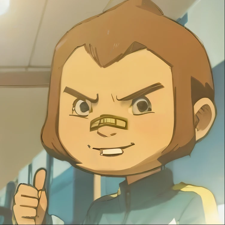 inazuma eleven's Kurimatsu holding fried chicken and fries