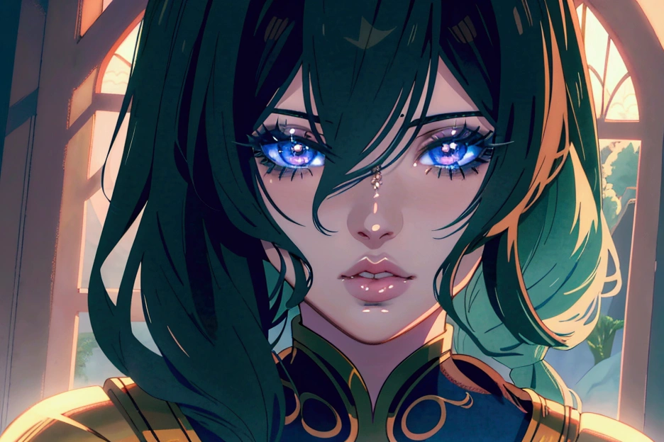 (alta resolution, best quality, anime screenshot),(1 girl, solo, shokoazuma), extremely detailed eyes and face, beautiful detailed lips, long eyelashes, detailed intricate hair, realistic face and skin, photorealistic, soft light, warm color palette, vibrant colors, cinematic lighting, atmospheric, dramatic, fantasy, magical, glowing, ethereal