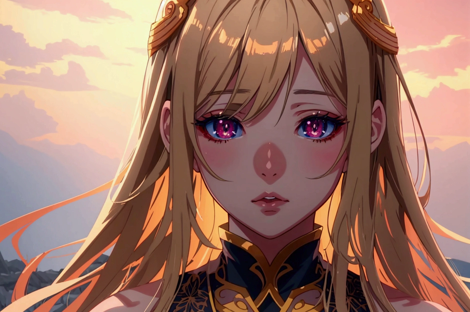 (alta resolution, best quality, anime screenshot),(1 girl, solo, shokoazuma), extremely detailed eyes and face, beautiful detailed lips, long eyelashes, detailed intricate hair, realistic face and skin, photorealistic, soft light, warm color palette, vibrant colors, cinematic lighting, atmospheric, dramatic, glowing.