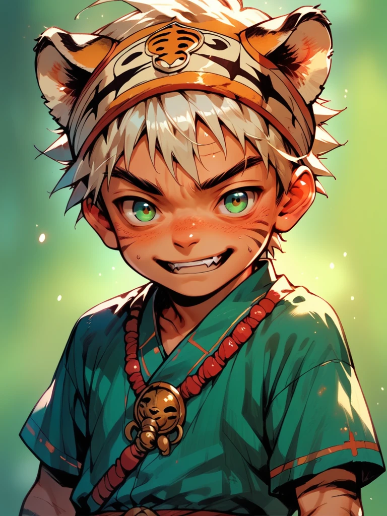 score_9, score_8_up, score_7_up, score_6_up, 1boy, ???, wearing tiger headdress, g4n1m3,