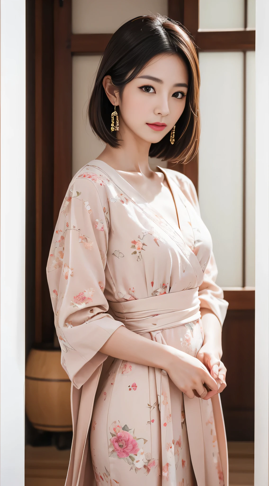 (Highest quality, 8k, Best image quality), Beautiful and elegant 30 year old mature, Photo of a Japanese woman&#39;s upper body, Beautifully detailed face, Standing Elegantly (All black suit-type mourning attire:1.3), (Pearl Necklace:1.2), clavicle, (Fascinating, Shiny, Sexy Mature), (A perfect composition depicting the most beautiful woman:1.3), Plump body, (Romantic and atmospheric warm lighting:1.2), compensate;1.5, The most beautiful and elegant hairstyles, (Accurate anatomy:1.1), Blurred Background,