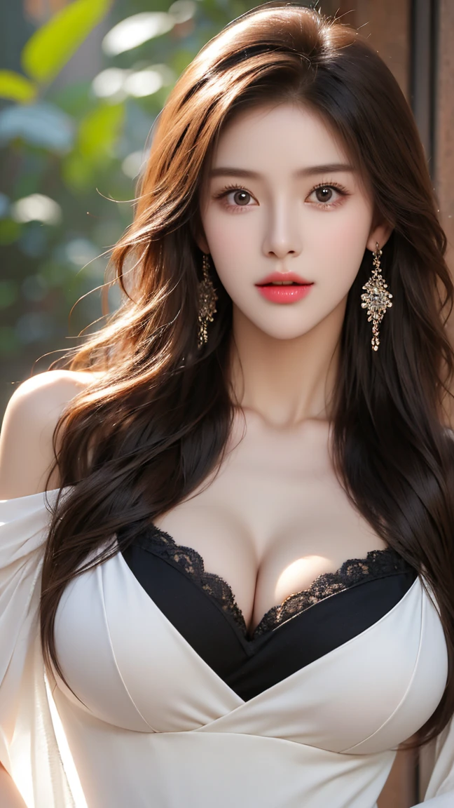 A girl with a perfect figure, very beautiful face and eyes,long hair, , Huge breasts,Huge breasts,The bust is really big,Baogou,White girl,beautiful skin
