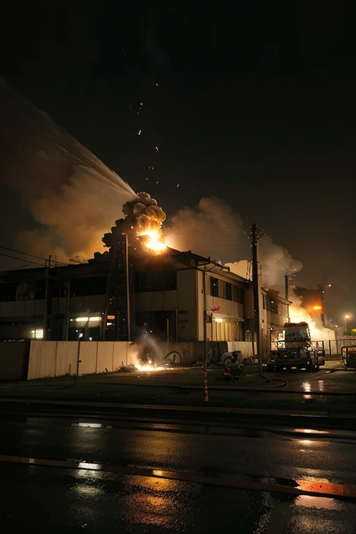 Japan firefighter　Head to the scene of the fire　It's like a movie backdraft.