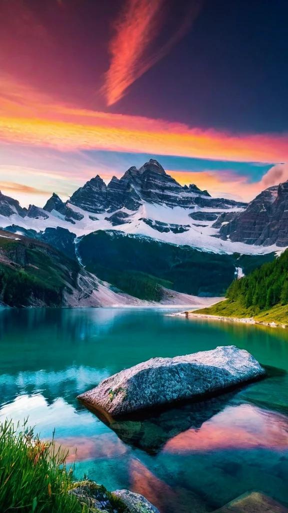 photo RAW,(spring,mountains and a lake with a moon in the sky, 4k highly detailed digital art, 4 k hd wallpaper very detailed, impressive fantasy landscape, sci-fi fantasy desktop wallpaper, 4k wallpaper, 4k detailed hdr photography, sci-fi fantasy wallpaper, epic dreamlike fantasy landscape, 4k hd matte, 8k,Realistic, realism, hd, 35mm photograph, 8k), masterpiece, award winning photography, natural light, perfect composition, high detail, hyper realistic, (composition centering, conceptual photography)