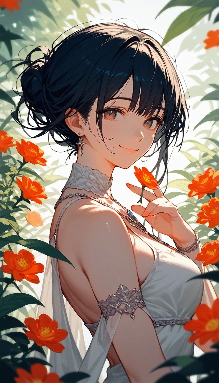 score_9, score_8_up, score_7_up, score_6_up, score_5_up, score_4_up, beautiful woman, captivating smile, and amazing style, source_anime, rating_safe