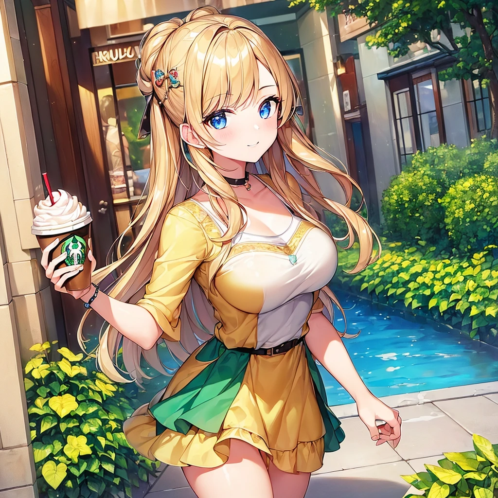 (masterpiece,16k,high quality:1.3),1girl,(selfie,looking viewer),,cute,(Hold a frappuccino in one hand)