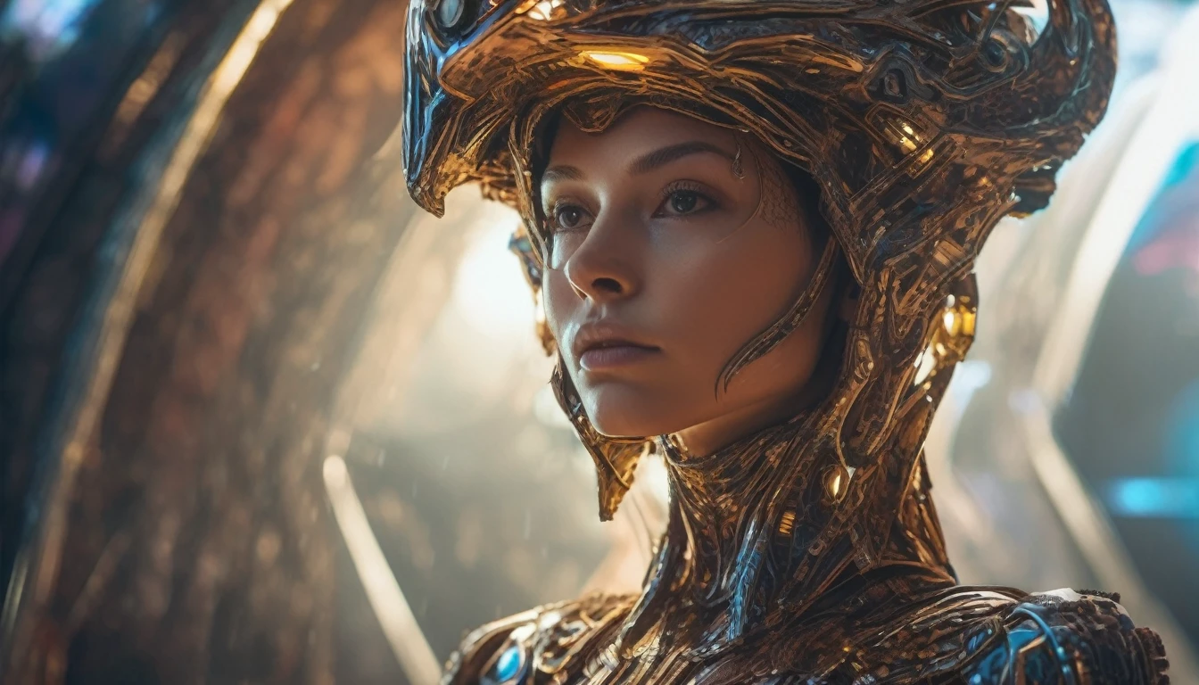 Future female high-dimensional aliens from another dimension,Cosmic,Powerful magic from an unknown dimension,Front bust,Busts and hand portraits,Frontal image,