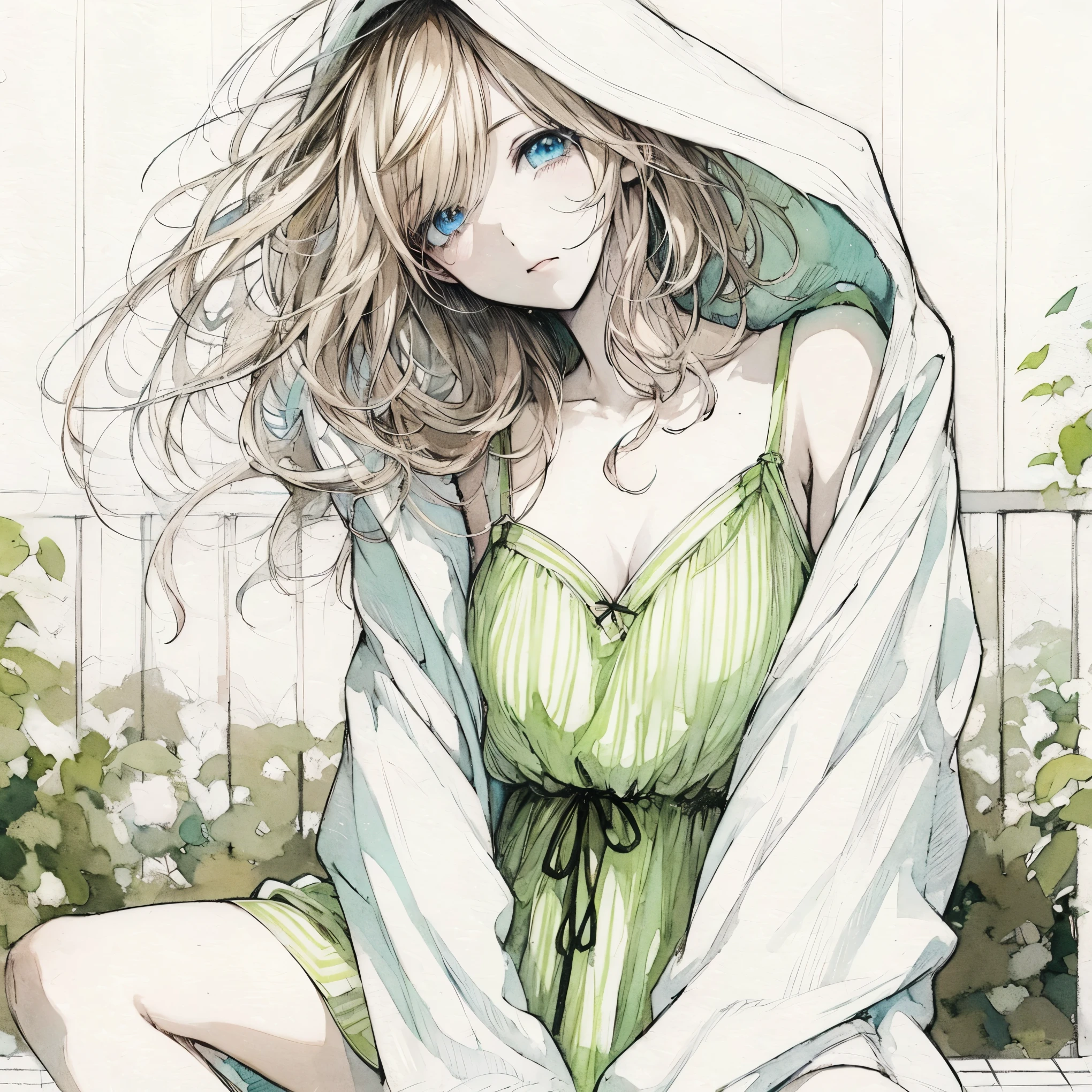 Official art using high-quality hand-drawn watercolor sketch techniques. (best quality,4k,8k,highres,masterpiece:1.2),ultra-detailed,beautiful detailed eyes,A girl with beautiful eyes, everyone, beautiful anime girl, cute anime girl, smooth anime art, anime style, elegant colors, soft lighting, delicate beautiful eyes, very coquettish, (beautiful large breast:1.2), (correct hands:1.2),
