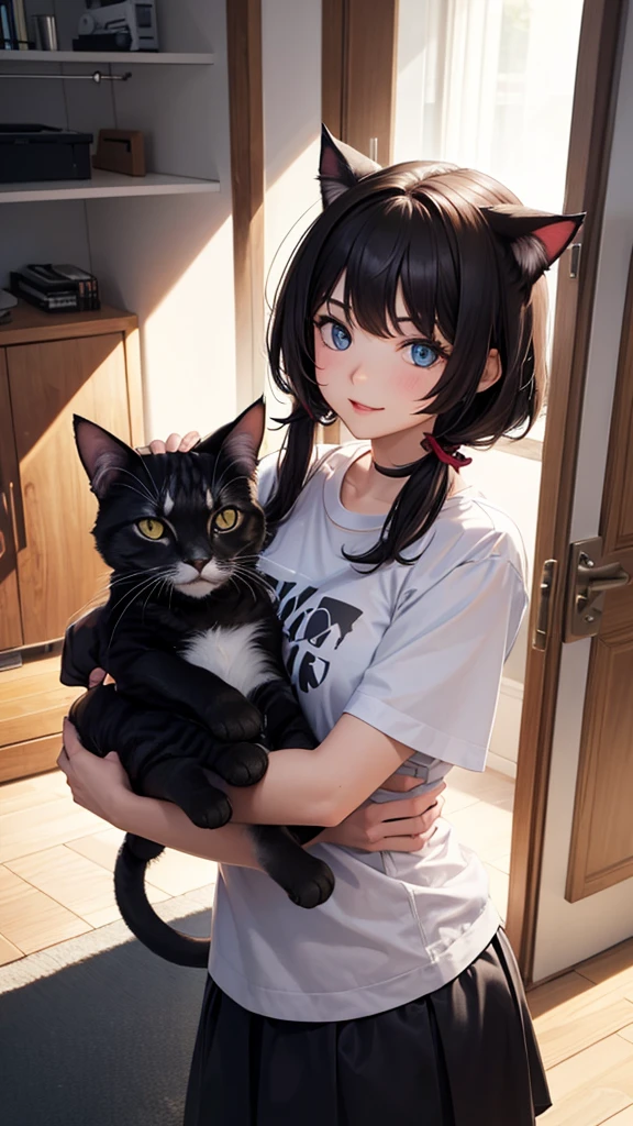 Cat and human mix