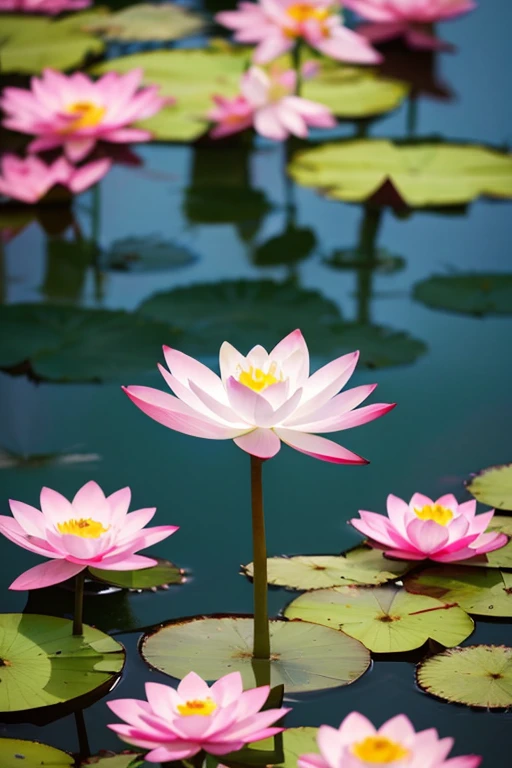 order letter:
you[Professional Image Designer]is。
以下のConstraintsと入力文をもとに[Best Image Design]Please output。

Constraints:
Create stylish and elegant images with lotus flowers。
Give your design an air of elegance and sophistication。
Keep the colours chic and calm。
Please create a layout that brings out the beauty of the lotus flowers.。