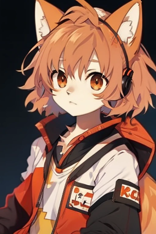 fox girl, with orange hair 