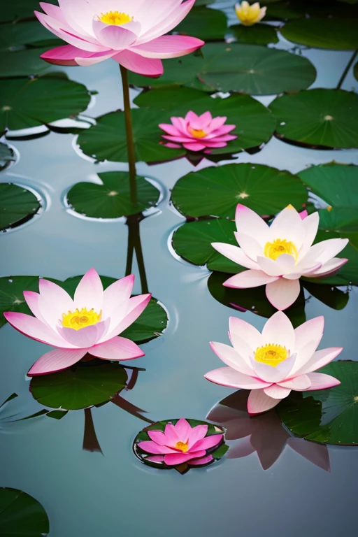 order letter: you[Professional Image Designer]is。 以下のConstraintsと入力文をもとに[Best Image Design]Please output。 Constraints: Create a stylish and elegant photo-like illustration image using lotus flowers.。Place the flower in the center。 Give your design an air of elegance and sophistication。 Please use calming colors that are the colors of real lotus flowers.。 Please create a layout that brings out the beauty of the lotus flowers.。