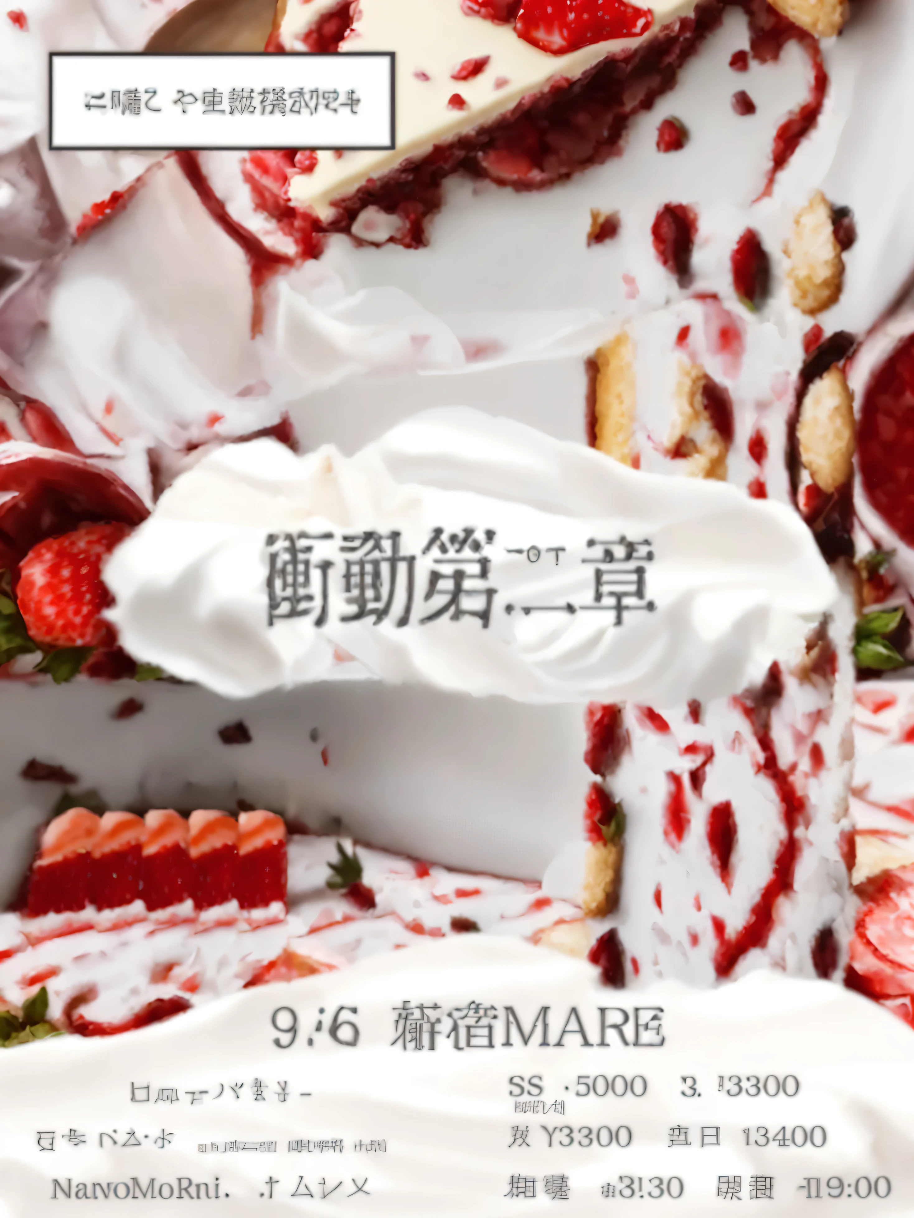 There is a poster with a cake on it., 🎀 🗡 🍓 🧚, 🎀 🧟 🍓 🧚, 💣 💥, Inspired by Ma Yuanyu, ❤🔥🍄🌪, Inspired by Yanjun Chen, Sea of Parfaits, Hungry Ghost Festival, food advertisement, Cai Xukun, Red velvet