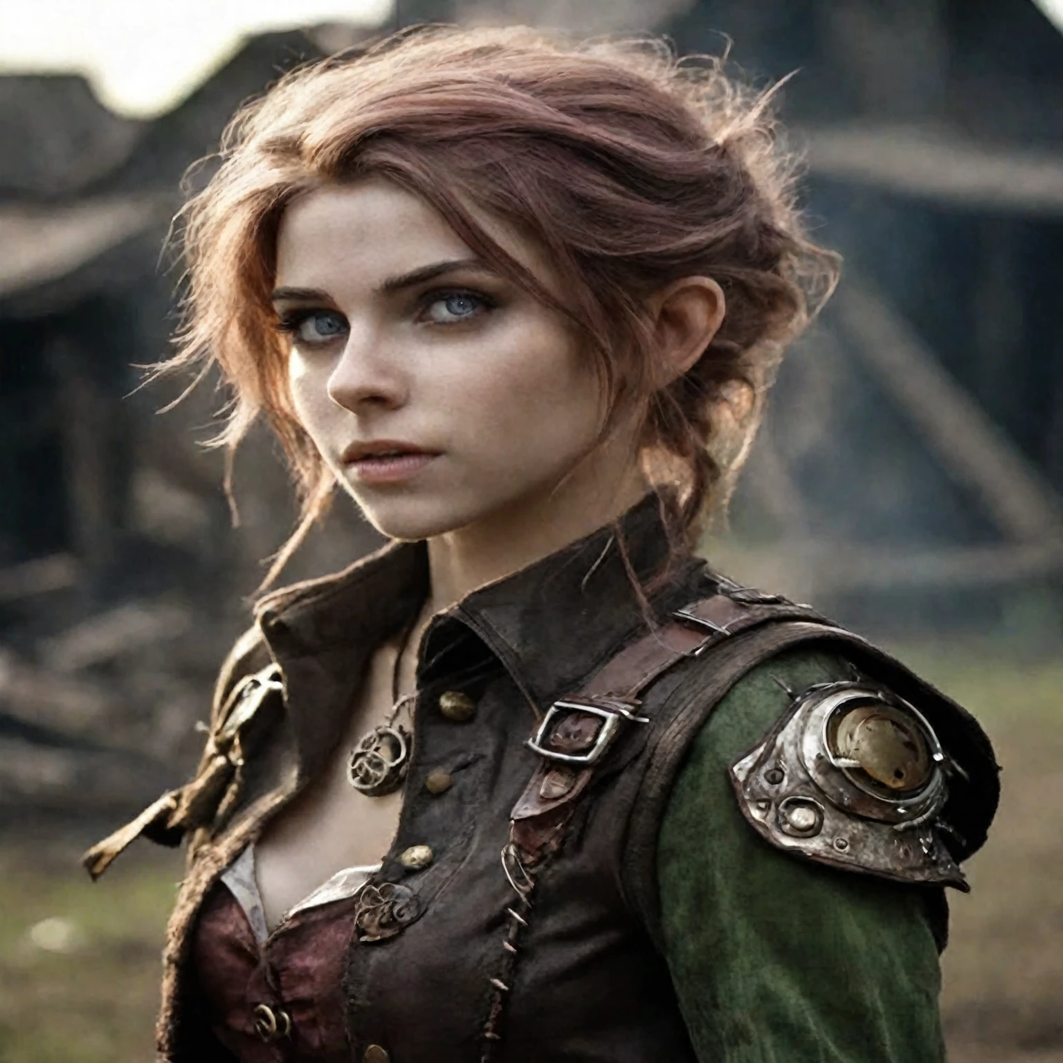 a close up of a woman with a very pretty face, steampunk beautiful anime woman, steampunk fantasy style, steampunk girl, young girl in steampunk clothes, stunning character art, fantasy character portrait, epic fantasy art portrait, fantasy concept art portrait, steampunk fantasy, realistic character concept art, attractive androgynous humanoid, half elf woman, magic and steam - punk inspired