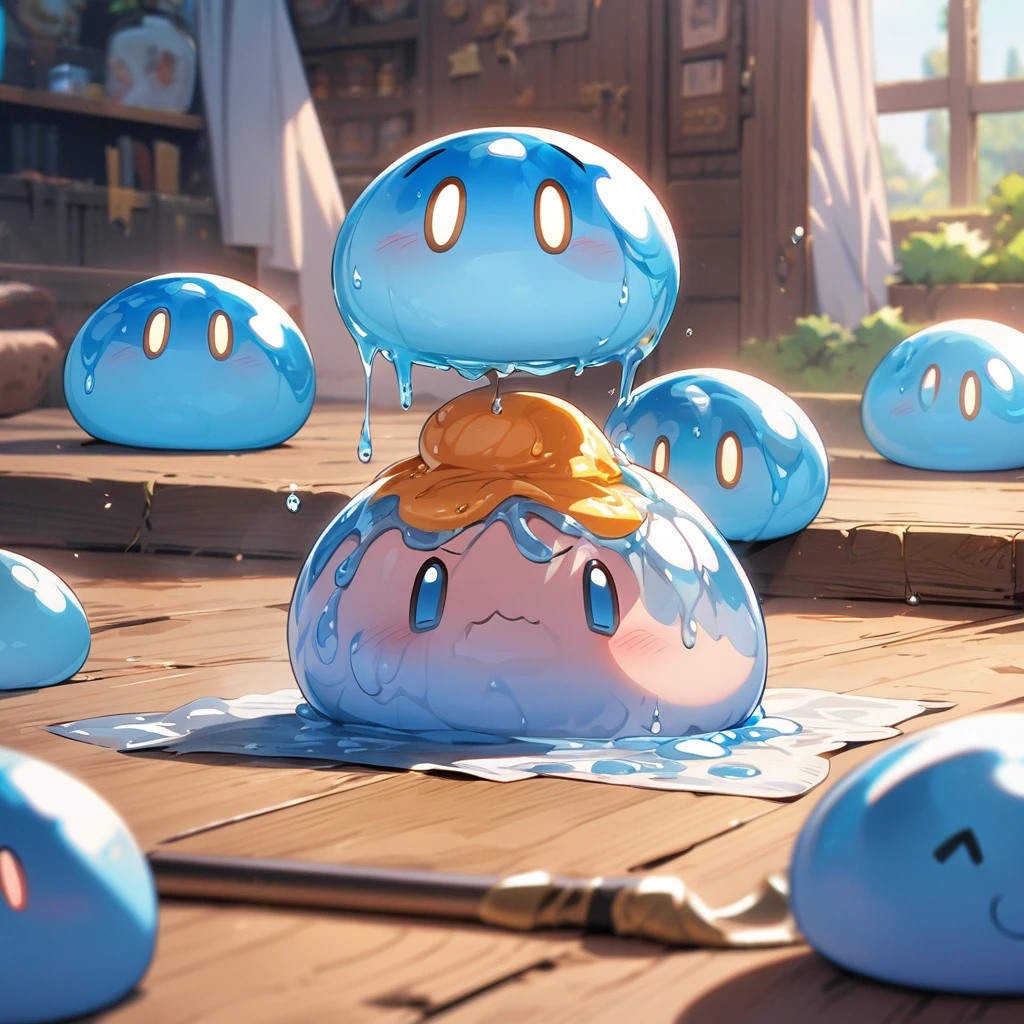 Masterpiece, ultra detailed, best quality, Slime,Dragon Quest,
