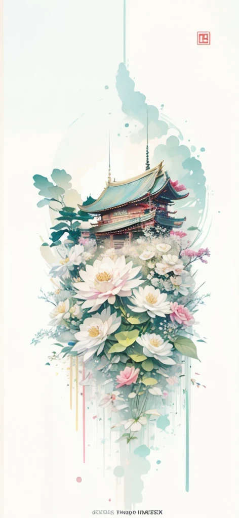(Art by Numbers,Inks and washes:1.2),Nobody, Mountain々, wood, Rivers,Flowers,Lotus flower, (Oriental elements, Chinese colors, Senior Color Matching), (3D sculpture,Rendering with Octane,Volumetric Light,Natural soft light,), (Very delicate:1.2, Losing focus:1.2, Very colorful, Cinema Lighting, Chiaroscuro,Ray Tracing), masterpiece, Super rich,Very detailed,8k, Zurrison_style_wonderful_wall