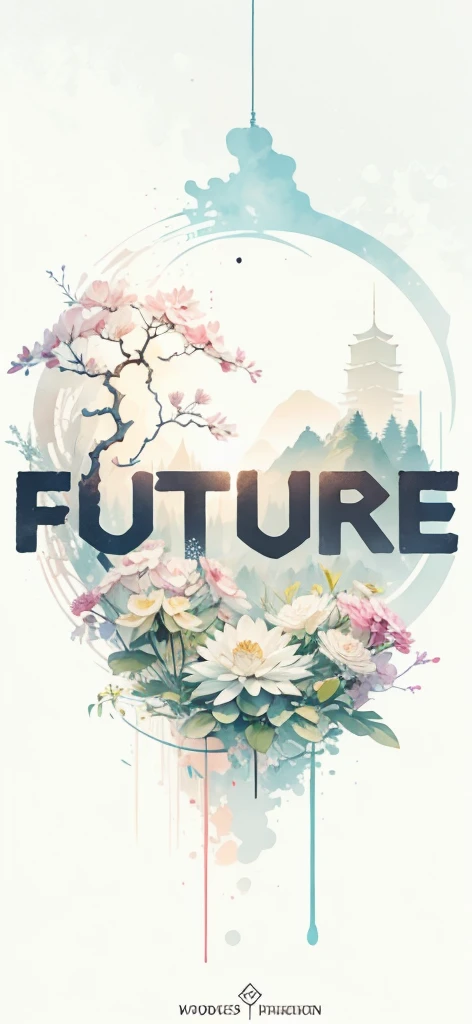 (Art by Numbers,Inks and washes:1.2)，Nobody, Mountain々, wood, Rivers，Flowers，Lotus flower， (Oriental elements, Chinese colors, Senior Color Matching),  (3D sculpture，Rendering with Octane，Volumetric Light，Natural soft light，), (Very delicate:1.2, Losing focus:1.2, Very colorful, Cinema Lighting, Chiaroscuro,Ray Tracing), masterpiece, Super rich,Very detailed,8k, Zurrison_style_wonderful_wall