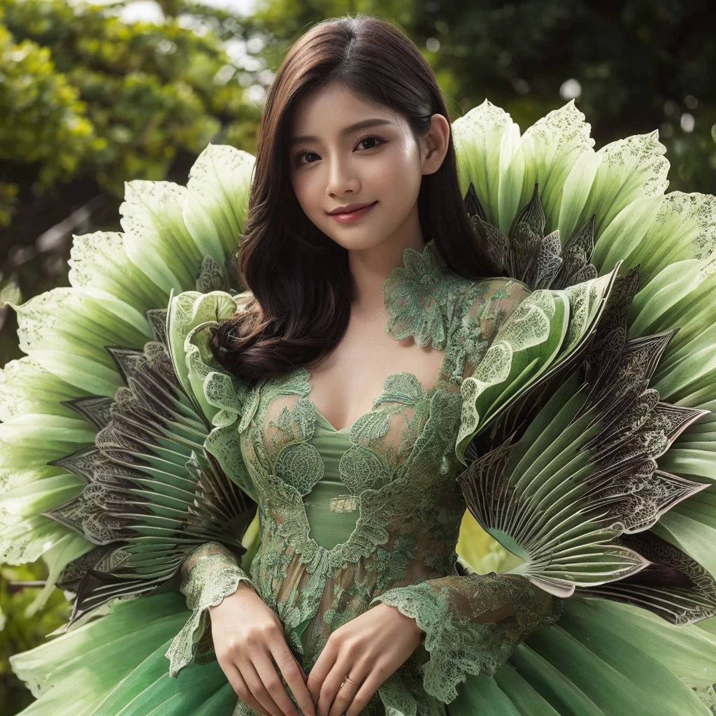 Ala Fed woman in thin light green dress standing on the beach, Flowing gown, fantasy long intricate gown, A flowing dress, ethereal beauty, sexy gown, dressed beautiful gown, jaw-dropping beauty, Flowing light green dress, full pose, Beautiful Gowns, jen zee, jaw dropping beauty, wearing flowing dress, stunning elegant, Full length view, Light green gown, translucent dress