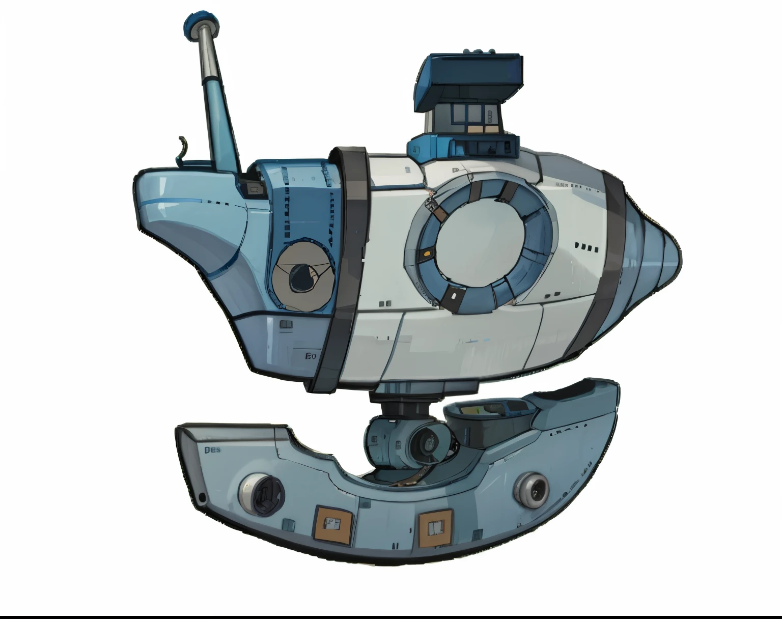 The End,spaceship,Horizontal version,Cartoon,Simple picture,Exquisite picture,Hand Painted