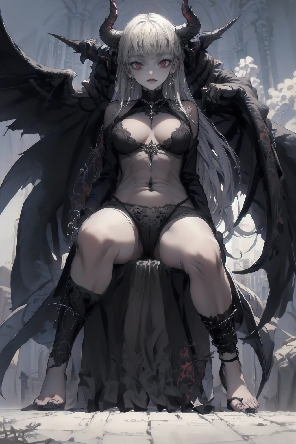 (Dark Skin), (Devil horns), Large Breasts, The temptation of immortality occupied my mind. Rebuke. Weakness in the knees., 力の混乱を召喚する私は来る嵐孤独に黒い雲を煽る私は私の名前を持つリサイクラーBorn in flames, I am blessed, my family crest is the demon of death, sky, I woke up. Darkness and the Phoenix Ashes of God. The pain that followed. Fate chases after time. The nightmare of succession., Surrounded by fate, I can&#39;t escape. I keep walking the route between the lights. Bad, I walk the empty halls.，I don&#39;t exceed 5R. The truth of the embers&#39; eyes. We always fight in fire and ice. Two souls were once lost., now、They remember、I am the coming storm、Causing black clouds and loneliness、I am a recycler with my own name、Born in flames, I am blessed, my family crest is the demon of death, sky, I woke up Darkness and the ashes of the divine Phoenix The pain that followed Fate chases time Vanishing into the night The shadow of loss left behind An obsession is pulling me back Refuse, I take what is mine, lurking in the shadows beneath the night, A bloody spinning constellation, Standing at my feet々Dancing in the tombs of the dead, the recurring dream of the black throne, the dark ruins, Summoned from the ashes, the puppeteer has gathered all the masses. Cable, Twisted thoughts when the blade hits you: You want that power.? next、Try to embrace it. Out of the wood. Fire. Smash. Longing for lineage. Dark thoughts embrace. Crimson delight. Let the dim heart harden or destroy.? Bury the light deep within your heart., We didn&#39;t go home, we burn chaos in the wind, adrift alone at sea