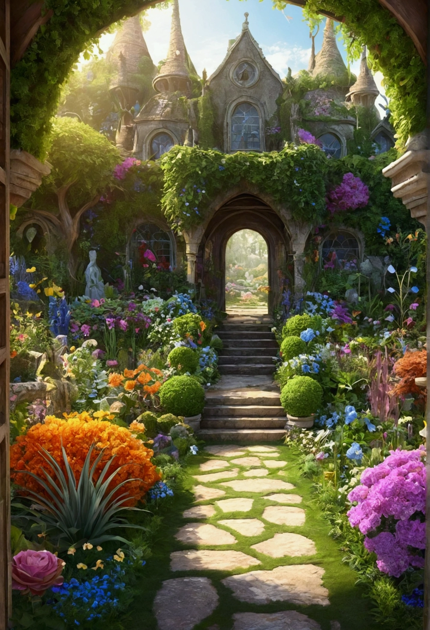 background, Fantasy, wonderful, Fantasy, garden, future, Don't draw people