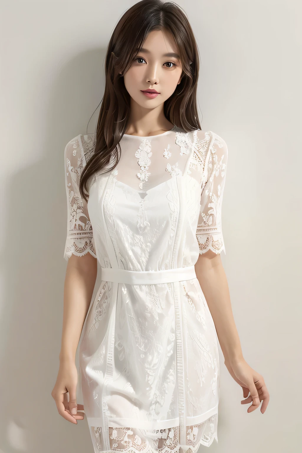 Lace dress　White clothes　woman