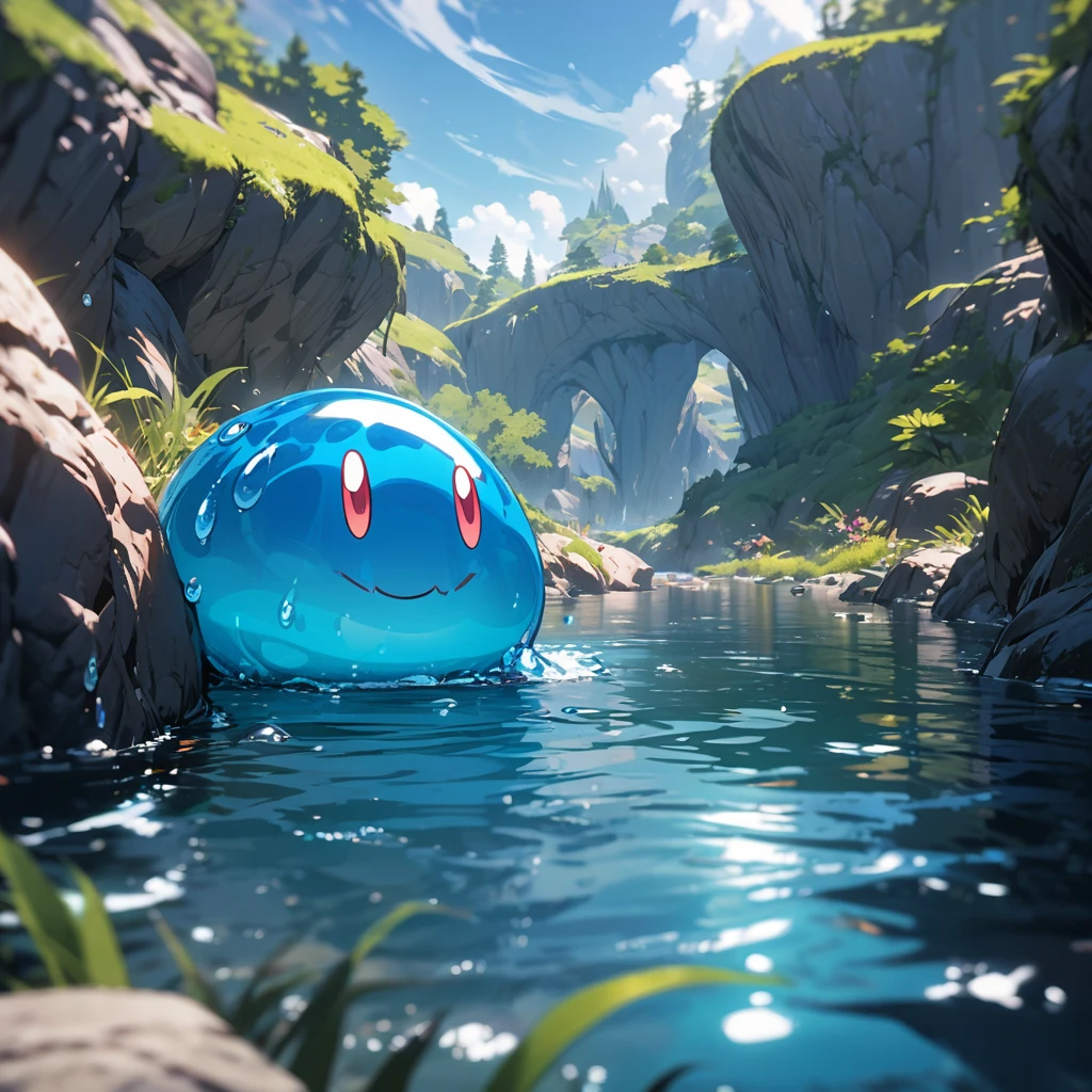 Masterpiece, ultra detailed, best quality, Slime,Dragon Quest,