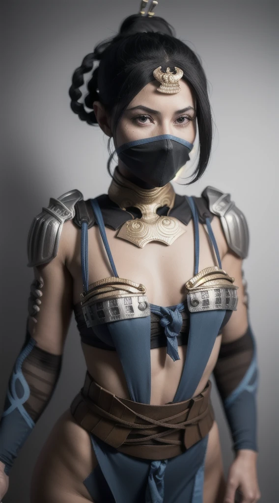 8K, best quality, The real situation, Intricate details, Extremely detailed, Ultra-high resolution, Depth field,(photoPractical,Practical:1.2),masterpiece,Kitana&#39;s photo, Wearing blue tights, Brown eyes, Black Hair, Hair Bun, Solitary, Heavy black eyeshadow，赤红色的口红
best quality, Practical, photoPractical, (Intricate details:1.2), (Fine details), (light), Clear boundaries, Clear focus, Practical face, detailed face
unity 8K wallpaper, Ultra-high resolution, (photoPractical:1.4), Looking at the audience  