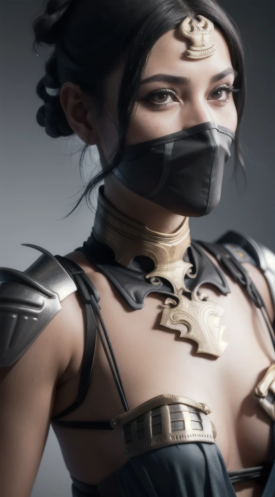 8K, best quality, The real situation, Intricate details, Extremely detailed, Ultra-high resolution, Depth field,(photoPractical,Practical:1.2),masterpiece,Kitana's photo, Wearing blue tights, Brown eyes, Black Hair, Hair Bun, Solitary, Heavy black eyeshadow,赤红色的口红
best quality, Practical, photoPractical, (Intricate details:1.2), (Fine details), (light), Clear boundaries, Clear focus, Practical face, detailed face
unity 8K wallpaper, Ultra-high resolution, (photoPractical:1.4), Looking at the audience