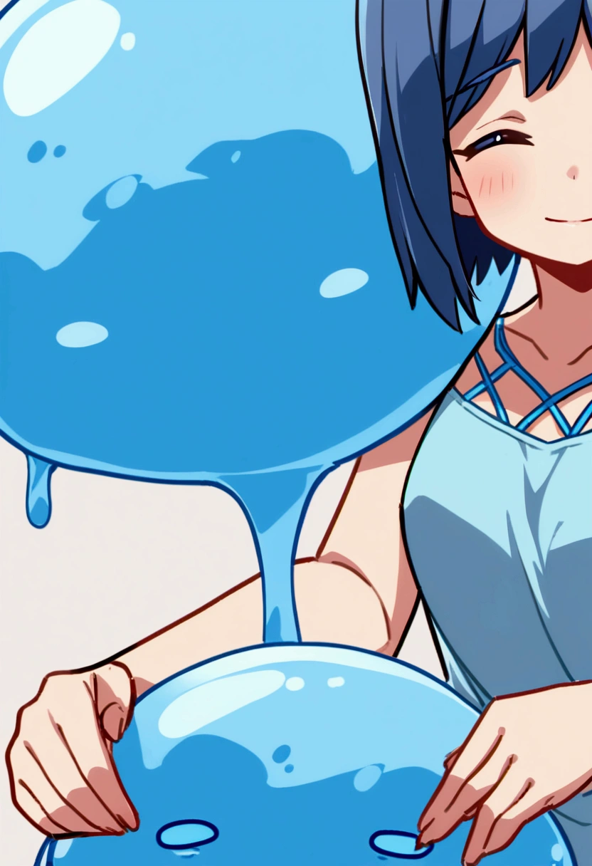 king of slime, braless