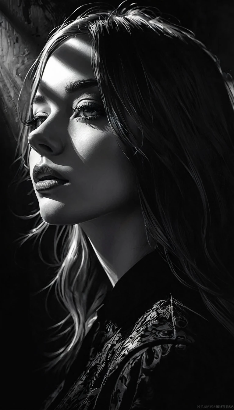 ✨🤟😁🤗😍😆👍🙌✨👩‍👩‍👦‍👦sex sex sex ✨✨ ❗ 🙏😁❤, sexy, black and white image, between shadows, oil painting, chiaroscuro, sensual, dramatic lighting, moody atmosphere, photorealistic, intricate details, masterpiece, ultra-detailed, high quality, 8k, best quality, realistic, cinematic, dark and brooding, expressionistic, powerful composition, emotional impact, Bill Sienkiewicz inspired art,(best quality,4k,8k,highres,masterpiece:1.2),ultra-detailed,(realistic,photorealistic,photo-realistic:1.37),intricate details,vivid colors,sharp focus,professional,Dave McKean artwork, oil touch of surrealism,oil painting style,portrait,woman,beautiful detailed eyes,beautiful detailed lips,dreamlike atmosphere,shadow play,soft lighting,playful pose,minimalist room,dark hues,ethereal background,fantasy elements,texture,layered composition.
