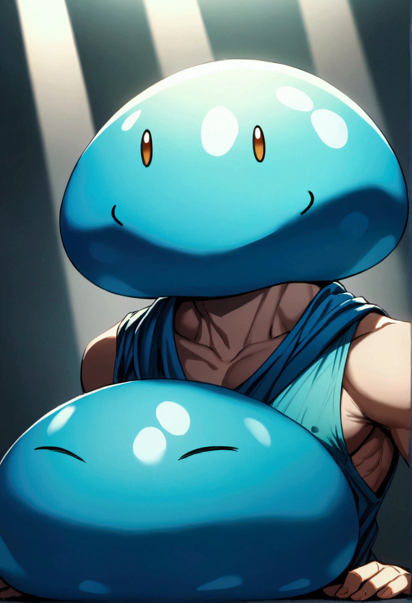 king of slime, braless
