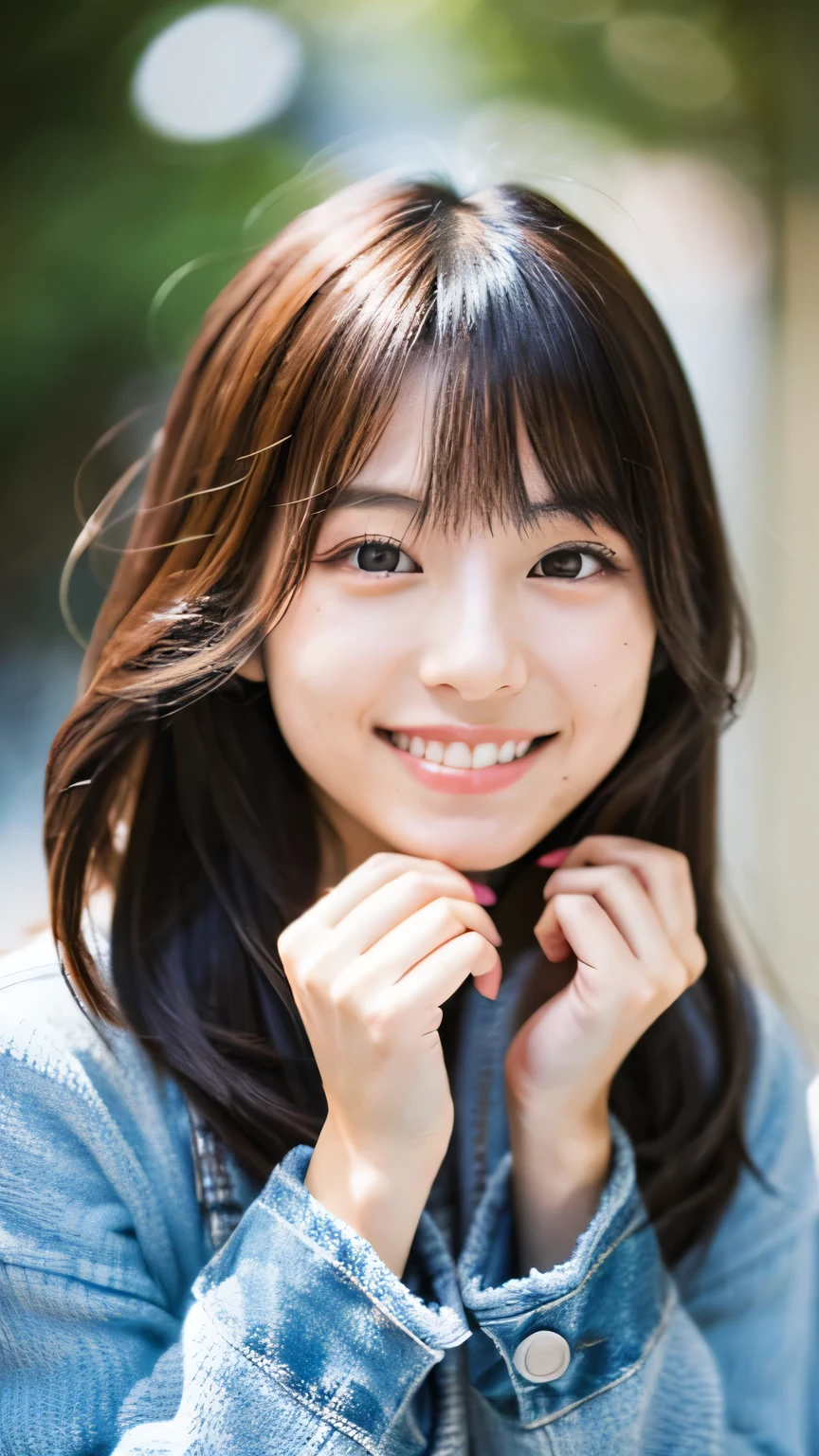 Age 25, Japanese women, beautiful, smile, Medium Hair, I&#39;m having lunch, White blouse,