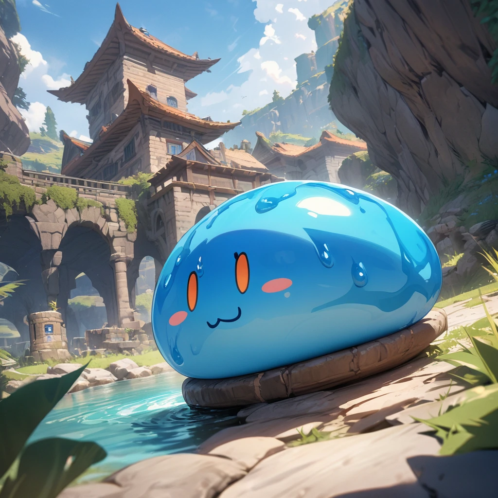 Masterpiece, ultra detailed, best quality, Slime,Dragon Quest,