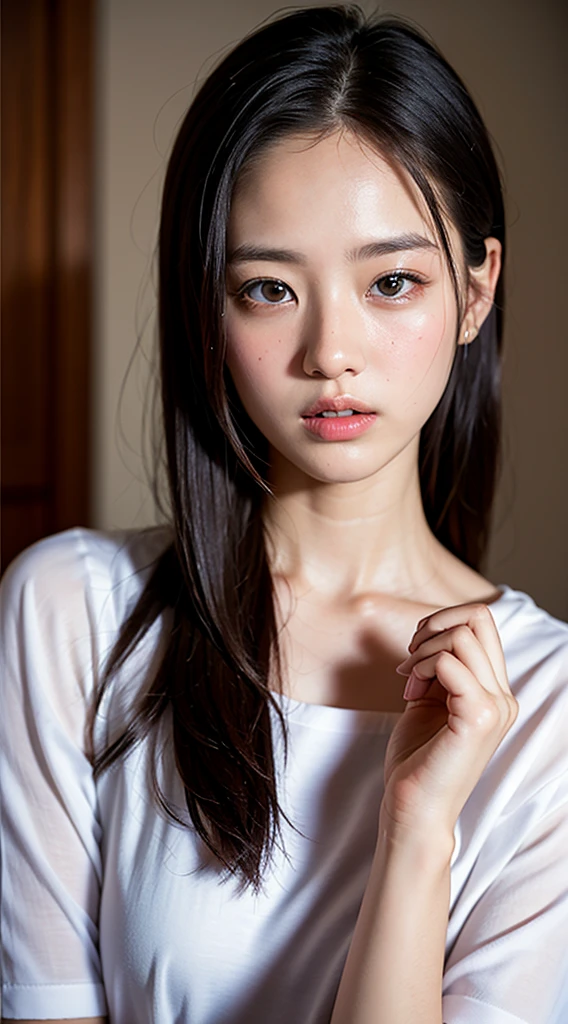 15 year old white model, enlargement, masterpiece, top quality, RAW photos, realistic, face, It's incredibly ridiculous., Beautiful girl, cute, detailed eyes, arranged hairstyles, depth of field, high resolution, ultra detail, fine details, very detailed, highly detailed eyes and face, sharp eyes, realistic student, sharp focus, movie lights , cohesive hairstyles, blonde, Clean clothes, face 근접 촬영, masterpiece, realistic skin texture, very detailed, shiny hair and skin