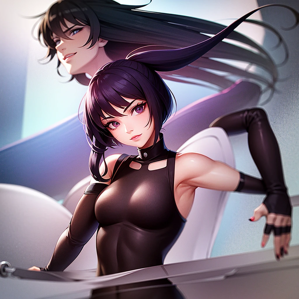 Motoko kusanagi from the anime “ghost in the shell” in generator rex style