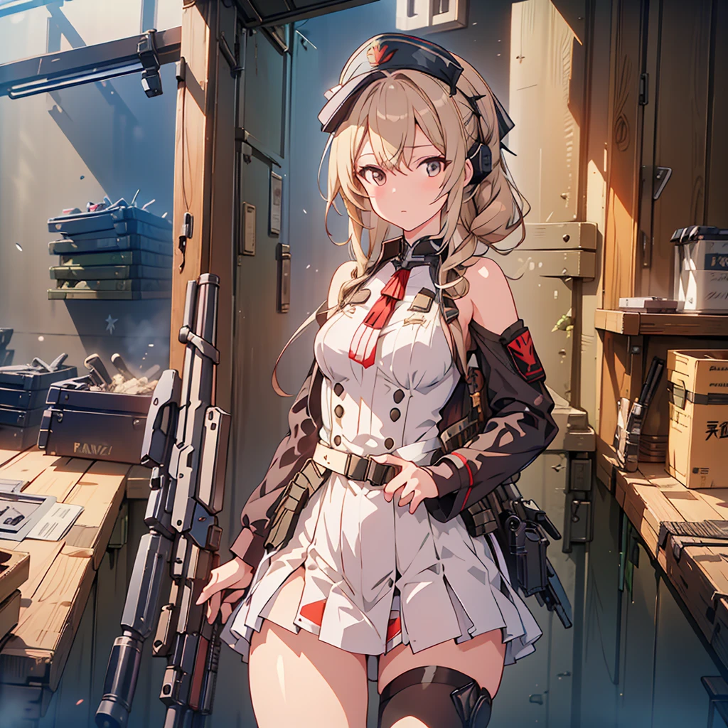 Anime girl with gun and hat, M4 Sopmod II Girls Frontline, From Girls Frontline, Girls Frontline Style, The finer details. Girl Front, Scenes of《Azur Lane》Video game, Azur Lane style, Girls Frontline CG, Anime Machine Gun Shooting, April Rendering, Girl Front, Mechanized Soldier Girl, Casciat Krentz, Girls Frontline Universe