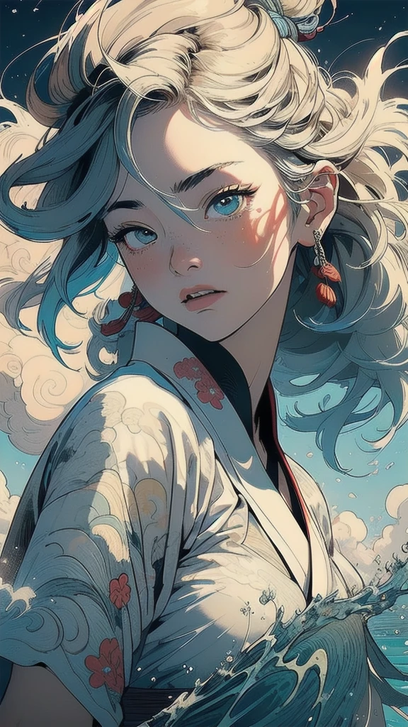 (((masterpiece, highest quality))),,(((solo:1.2))),(((1girl:1.2))),32k wallpaper, very detailed, poster, vintage science fiction,(((((portfolio))))),(((((Close-up))))),(((((bust up))))),((((more various angle)))),((((highlight)))),((((heterochromia)))),(((complete. detailed face))),(((detailed unlimited complete equipment : rail gun))),(((((Absolutely Realistic Clouds background))))),(((Texture for people : halftone))),((Open your mouth wide)),(((((Wind God and Thunder God))))),(((Ukiyo-e)))