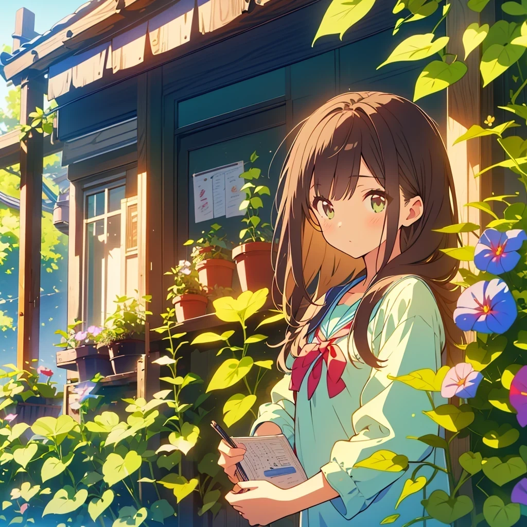 Twining Morning Glory、Morning glory flowers bloom、白いMorning glory flowers bloom、Pink morning glory flowers bloom