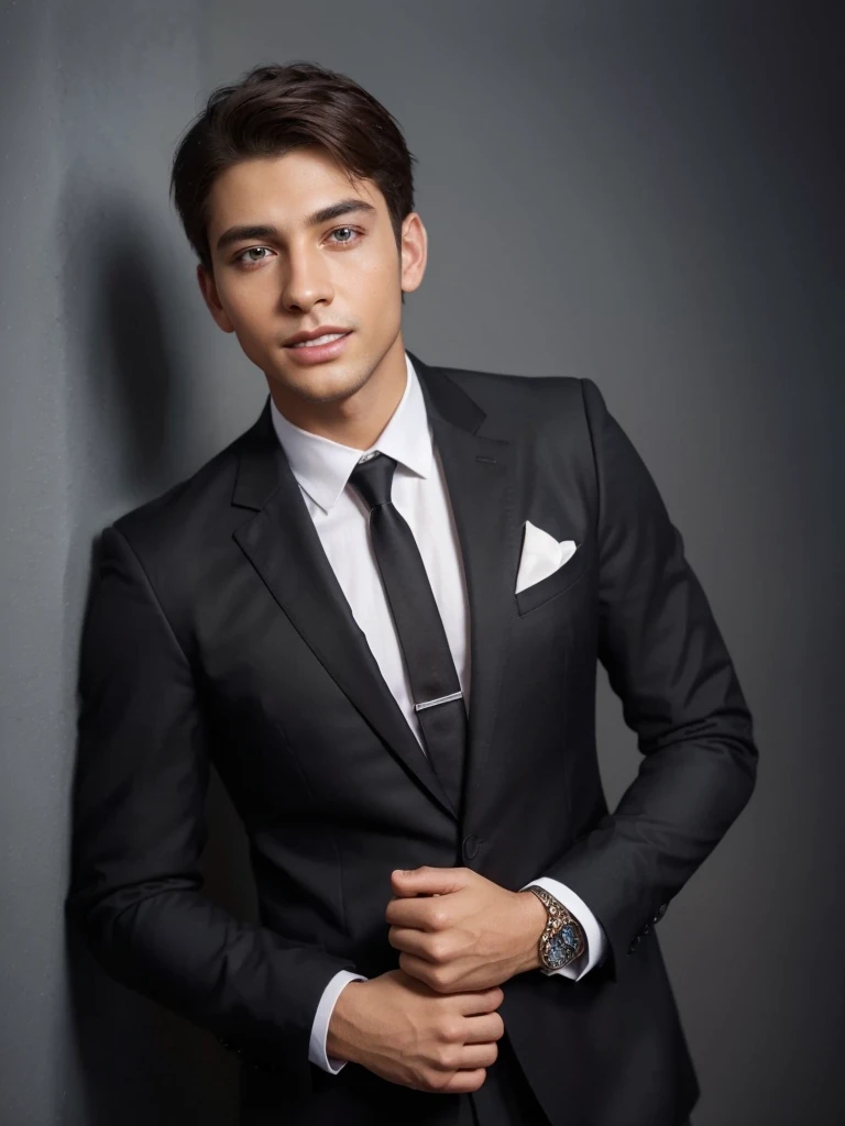 (realistic:1.2),detailed guy with beautiful eyes, vibrant colors, professional portrait, fine oil painting, soft lighting, intricate details, high resolution, studio-quality, realistic skin texture, captivating expression, elegant pose, vivid background, lifelike rendering