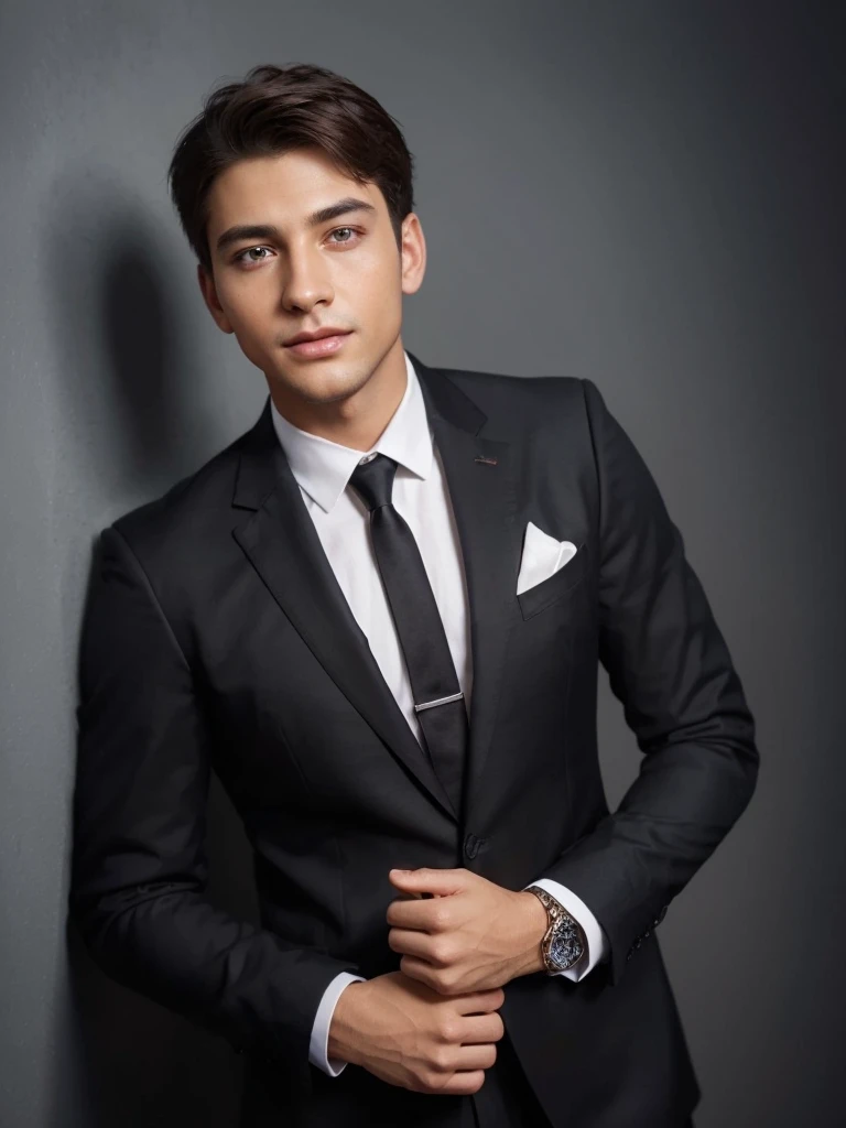 (realistic:1.2),detailed guy with beautiful eyes, vibrant colors, professional portrait, fine oil painting, soft lighting, intricate details, high resolution, studio-quality, realistic skin texture, captivating expression, elegant pose, vivid background, lifelike rendering