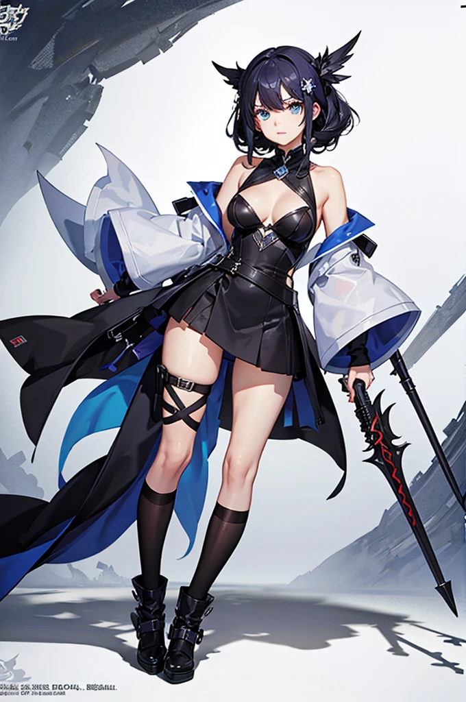 1girl,(((Highest quality、Masterpiece、Official Art、The best dynamic composition、超detailed)))、Anime Style、Perfect physique、The coolest pose、Cute Grim Reaper、Death's scythe is red and black、detailedな彫刻、Black hooded cloak、Super huge、detailed、In the middle of swinging down a scythe with both hands、