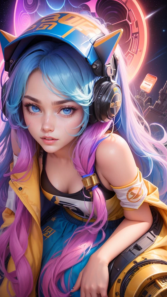 Brightly colored cat ears anime girl with headphones and (big breasts:1.3), ((upturned eyes:1.3, perfect eyes ,beautiful detailed eyes, rainbow glows ultra-detailed deep aqua purple eyes:1.1, gradient eyes:1, finely detailed beautiful eyes:1, symmetrical eyes:1, big highlight on eyes:1.2)), very shy, blushing, (open mouth), anxious, in a psychedelic room, ((((bright skin: 1.5, tanned skin, bright skin, very bright skin, bright body)))), Psytrance illustrations, psytrance, psychedelic art style, neon color theme, (((masterpiece))), (intricate), 8K, best quality, (visual intensity: 1.5),
(((liquid paint clothing, clothes made of liquid paint))),(((neon purple clothes | neon pink clothes | neon blue clothes | neon aqua clothes | purple clothes | fuchsia clothes | fluorescent blue clothes | amethyst clothes | neon clothes | bright pink clothes :1.5))), revealing clothing,with micro clothes,
multicolored background, colorful theme, playing splash paint, beautiful light, colorful light particle,clothes high contrast, splashes of color, colors painting wall, intricate details, exposure blend, hdr, (graffiti art),more_details:0.5,