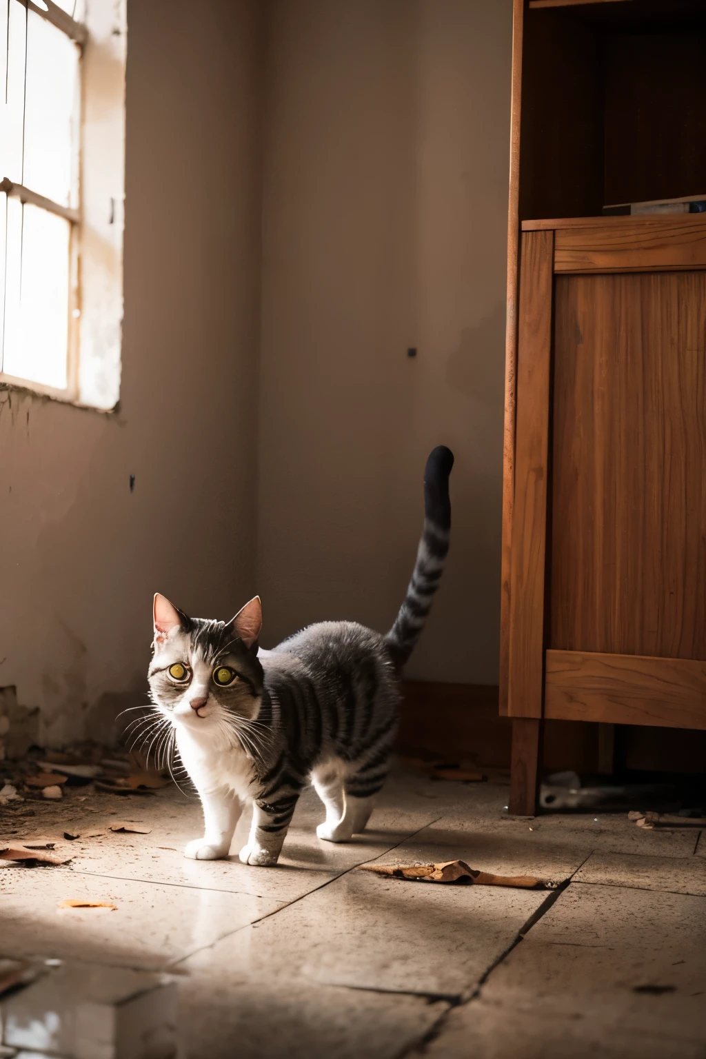 Abandoned cat girl