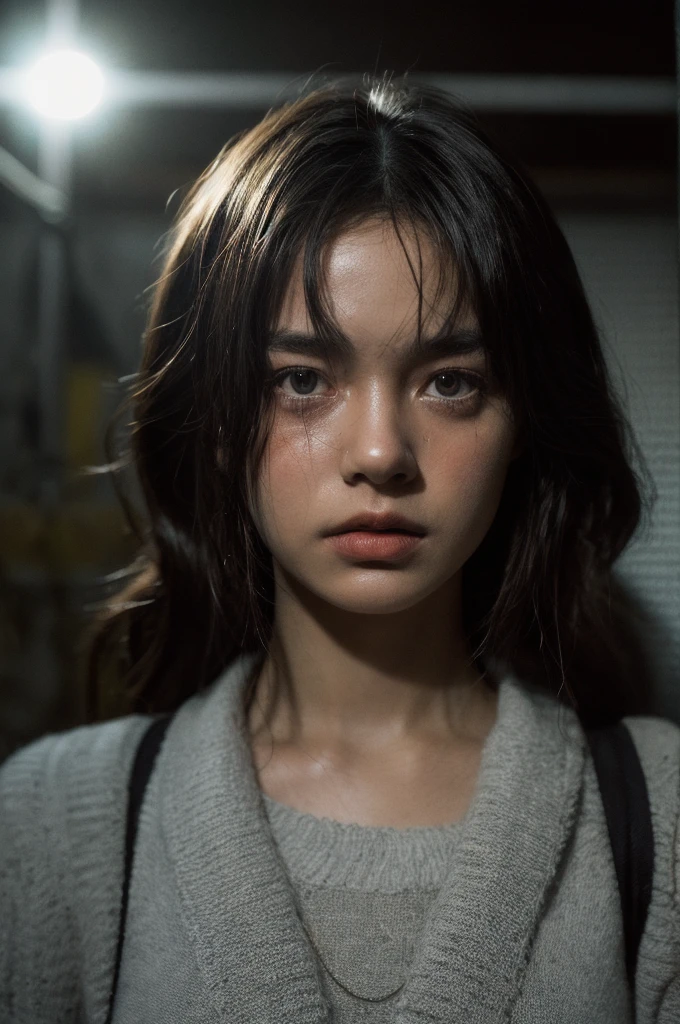 Portrait of a Girl by Bill Henson,Pushed down,tears,streaming tears,Remains,Shadow,Dramatic lighting,sunset,
Contemporary,dark,Expressionism,Dystopia,industrial use,