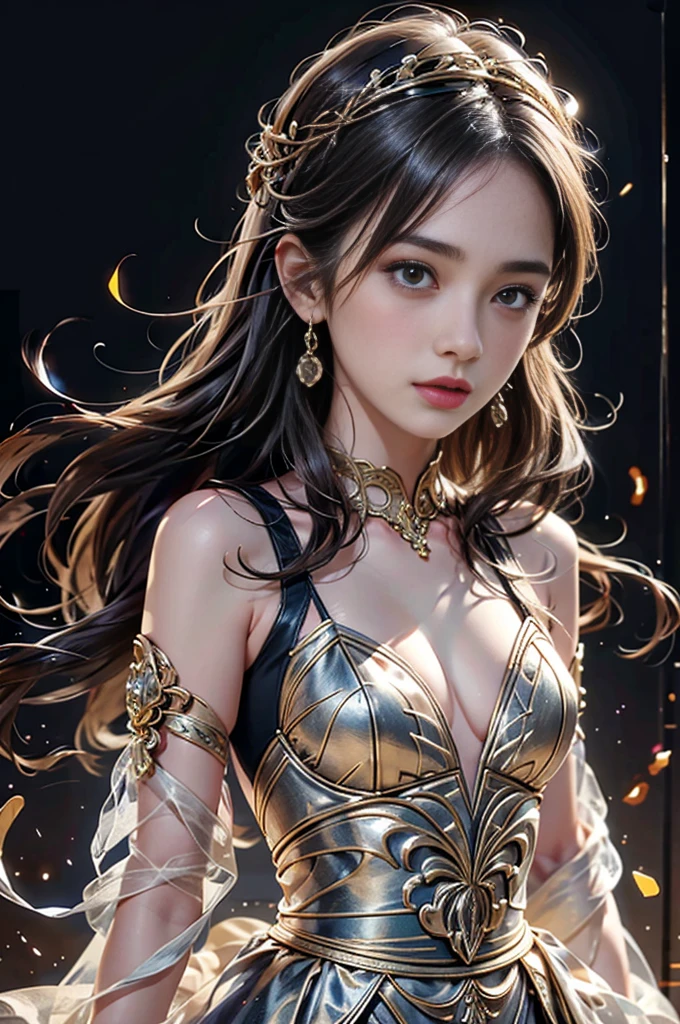 Highest quality, Realistic, photoRealistic, Award-winning illustrations, (Intricate details: 1.2), (Subtle details), (Intricate details), 8--old l、Flat Chest