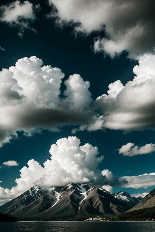 ((Best quality)), ((masterpiece)), (detailed), white clouds dark sky